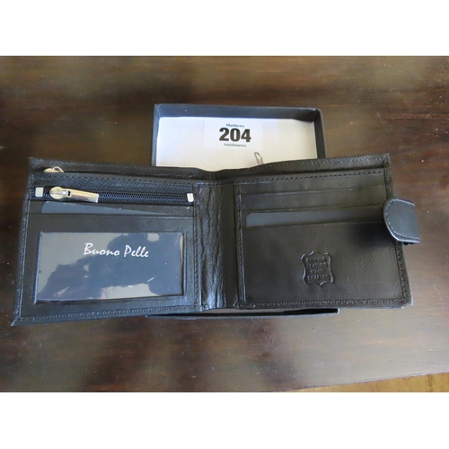 204 - Unused Buono Pelle Gentleman's Leather Wallet