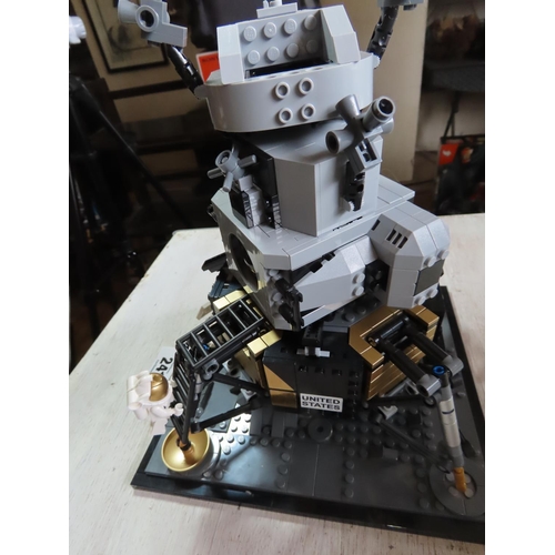 241 - Lego Apollo 11 Lunar Lander with Box and Instructions Approximately 10 Inches Tall Constructed