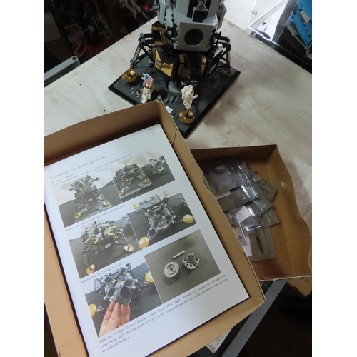 241 - Lego Apollo 11 Lunar Lander with Box and Instructions Approximately 10 Inches Tall Constructed