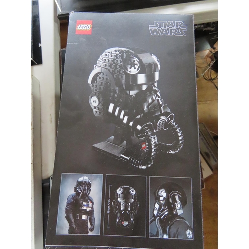 245 - Lego Star Wars Boba Fett, Stormtrooper and Tie Fighter Pilot Figures in Custom Perspex Display Cases... 