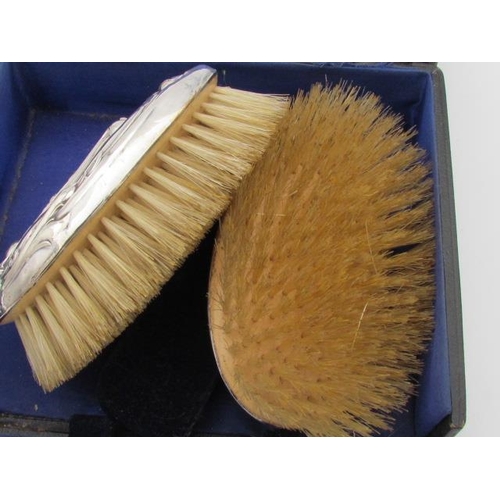 271 - Two Solid Silver Clothes Brushes with Ornate Form Stamped and Marked in Very Good Condition