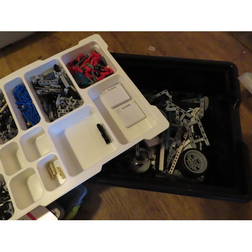 312 - Three Containers of Lego Mindstorms Pieces and Power Packs etc. of Quantity