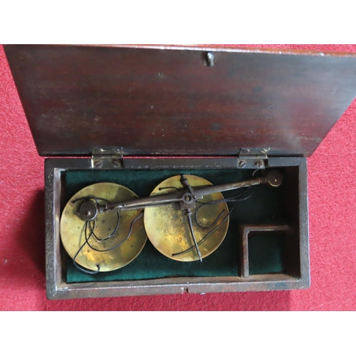 326 - Antique Set of Coin Scales in Original Box 6 Inches x 4 Inches