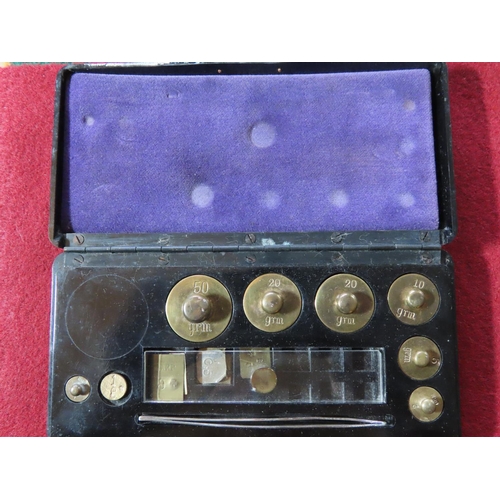 339 - Bakelite Box Containing Quantity of Coin Weights Box Approximately 6 Inches x 3 Inches