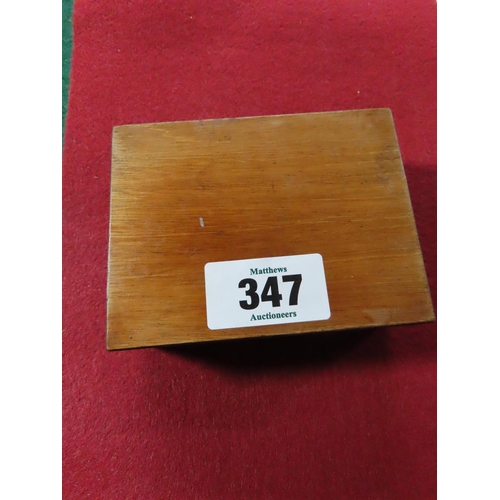 347 - Nice Set of Graded Weights for Coins or Apothecary Box of 5 Inches x 4 Inches