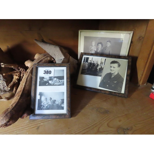 380 - Shelf of Ornaments and Photo Frames etc. As Photographed