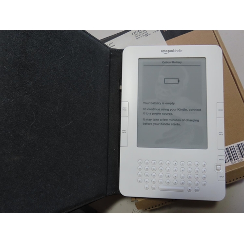 398 - Amazon Kindle Book Reader Together with Sony Book Reader in Sherlock Holmes Cover No Cables