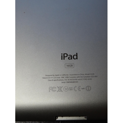 399 - Apple iPad 16gb with Leather Case Password Protected No Password Given