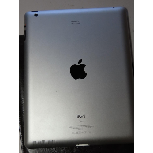 399 - Apple iPad 16gb with Leather Case Password Protected No Password Given