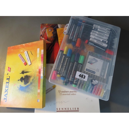 483 - Quantity of Artist Materials Including Markers, Pastels etc.