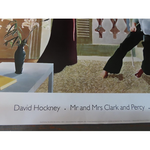 485 - David Hockney Exhibition Poster 'Mr and Mrs Clarke Percy' Tate Gallery 1999 29 Inches x 22 Inches