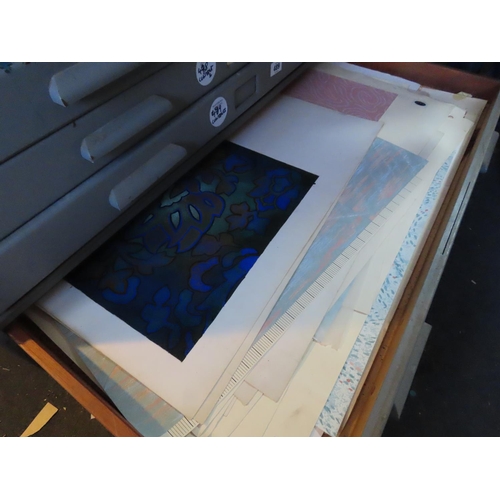 490 - Quantity of Mostly Original Artworks for Carpet Designs Mainly by Graham Ford