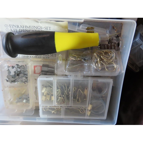 494 - One Box of Miscellaneous Artist Materials Cutters, UV Lamp etc. As Photographed