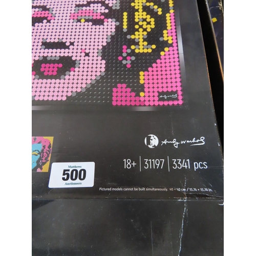 500 - Lego Set 31197 Warhol Marilyn Monroe Constructed in Original Box