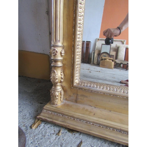 561 - Very Large Carved Giltwood Wall Mirror or Overmantle Approximately 9ft 6 Inches High Attractively De... 