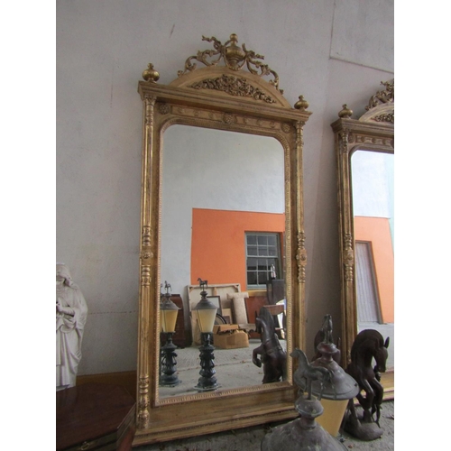 562 - Matching Very Large Carved Giltwood Wall Mirror or Overmantle Approximately 9ft 6 Inches High Attrac... 