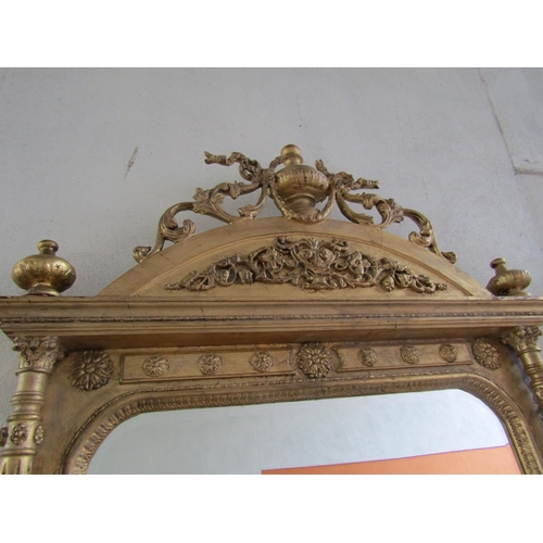 562 - Matching Very Large Carved Giltwood Wall Mirror or Overmantle Approximately 9ft 6 Inches High Attrac... 