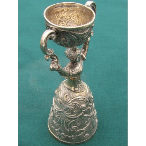 582 - Solid Silver Wedding Cup Hallmarked in Excellent Condition Possibly from Germany