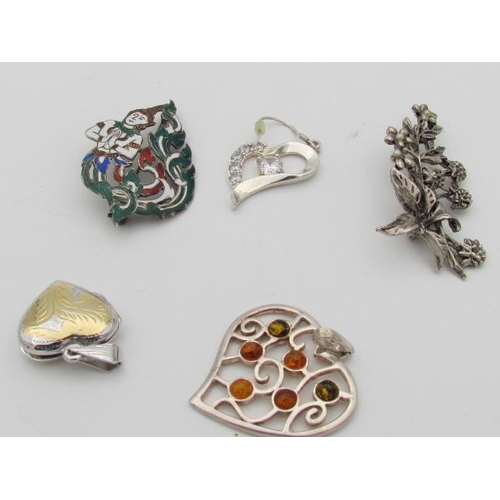 589 - Selection of Silver and White Metal Jewellery Including Tibetan Silver Genie and Silver Locket