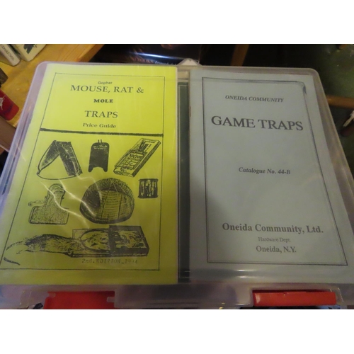 642 - Collection of Catalogues and Magazines Related to Antique Traps and Collectors Contained in Two File... 