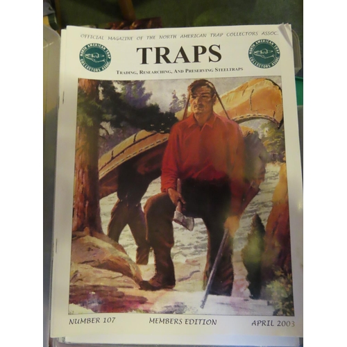 642 - Collection of Catalogues and Magazines Related to Antique Traps and Collectors Contained in Two File... 