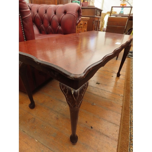 68 - Vintage Mahogany Coffee Table 68 Inches Long x 18 Inches Wide x 18 Inches Tall