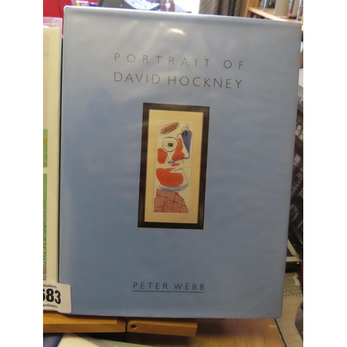 683 - Portrait of David Hockney by Peter Webb and One Other Hardback Volume and Internet Prints on Hockney