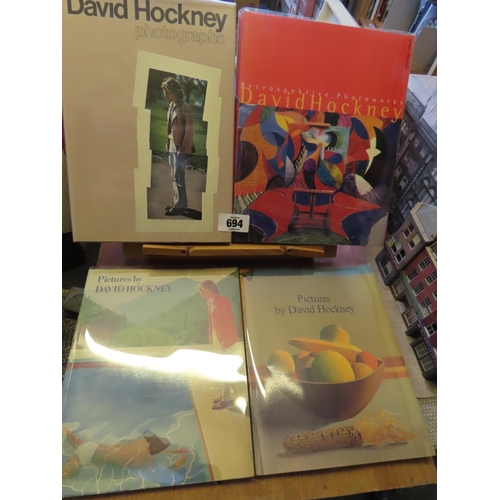 694 - David Hockney Photographs and Three Other Volumes