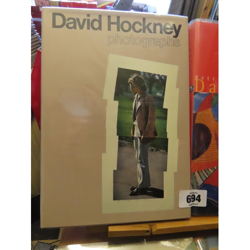 694 - David Hockney Photographs and Three Other Volumes