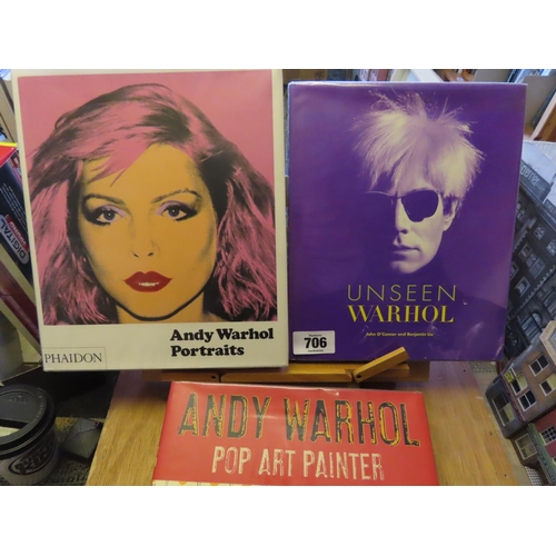 706 - Andy Worhol Pop Art Painter by Susan Goldman Rubin and Two Other Warhol Related Volumes