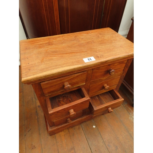 71 - Unusual Miniature Chest Featuring Eight Small Drawers 21 Inches Wide x 23 Inches Tall x 11 Inches De... 