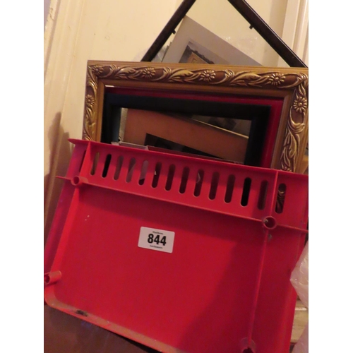 844 - Two Boxes of Assorted Photo and Picture Frames