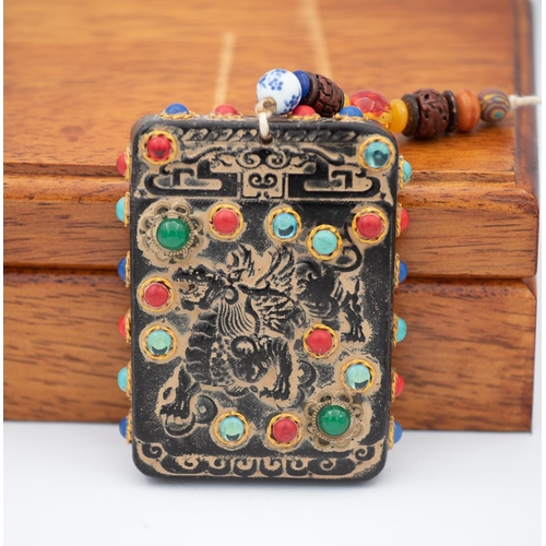 853 - Tibetan Hard Stone Pendant