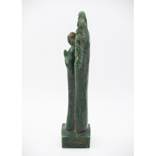 858 - Carved Jade Figure Possibly Eastern Approximately 8 Inches High