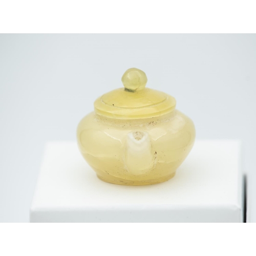 865 - Small Jade Teapot Approximately 2 Inches Wide