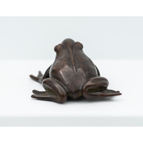 869 - Japanese Bronze Figure of Frog