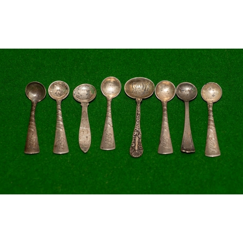 874 - Eight Silver Salt or Cruet Spoons