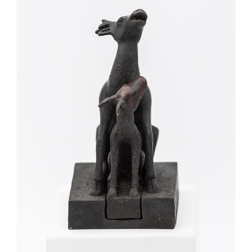 879 - Unusual Double Chinese Deer Seal Approximately 4 Inches High