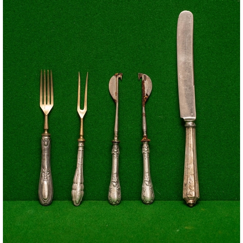 885 - Five Silver Handles Knives and Forks