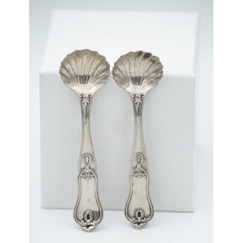 887 - Pair of Silver Mustard Spoons