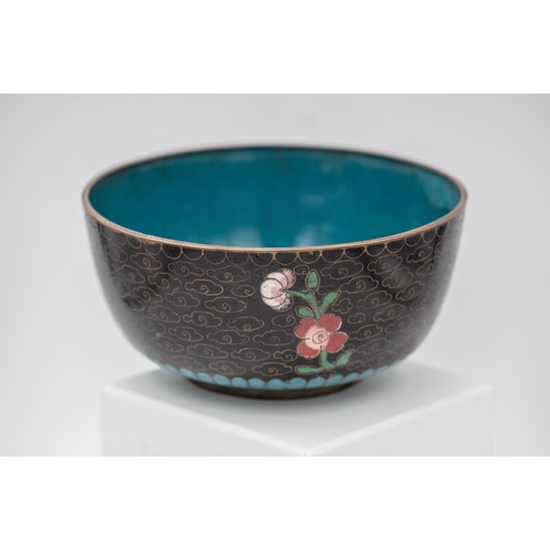 898 - Cloisonne Bowl with Floral Motif Decoration