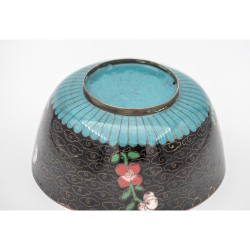 898 - Cloisonne Bowl with Floral Motif Decoration