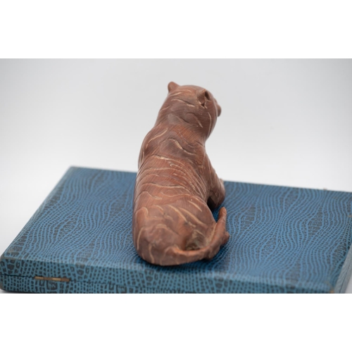 908 - Japanese Carved Wood Figure of Tiger