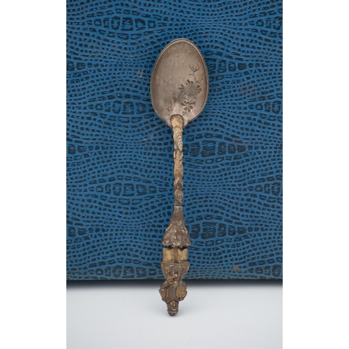 911 - Samurai Motif Decorated Silver Spoon Japanese