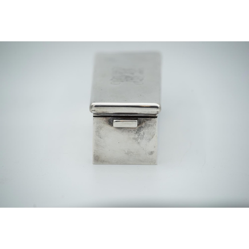 917 - Silver Rectangular Box Attractively Detailed Hinged Cover