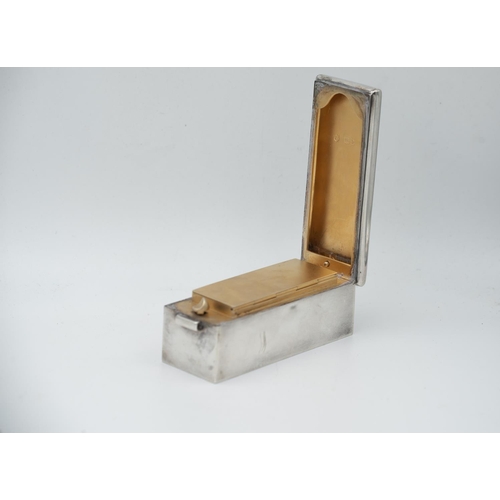 917 - Silver Rectangular Box Attractively Detailed Hinged Cover