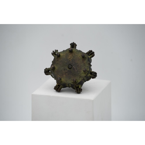 920 - Indian Bronze Spice Box with Incised Detailing