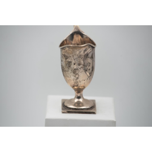 932 - Silver Helmet Cream Jug Pedestal Form