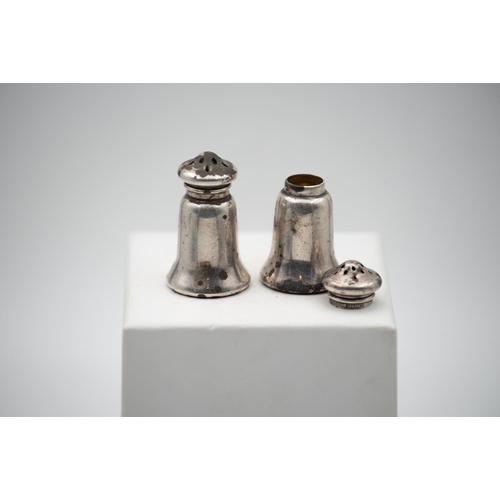 938 - Pair of Pedestal Form Salt and Peppers Neat Size