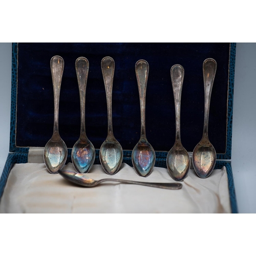 939 - Set of Six Silver Spoons and Another